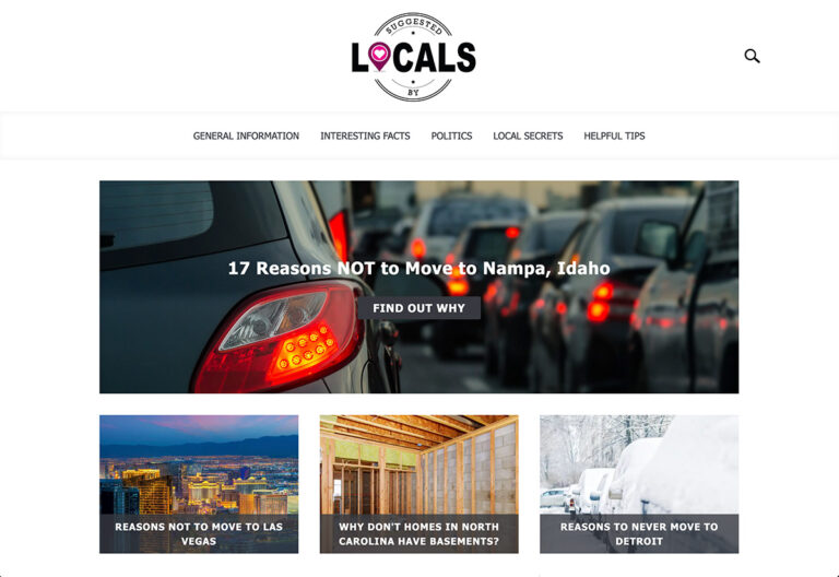 Suggested by Locals website homepage